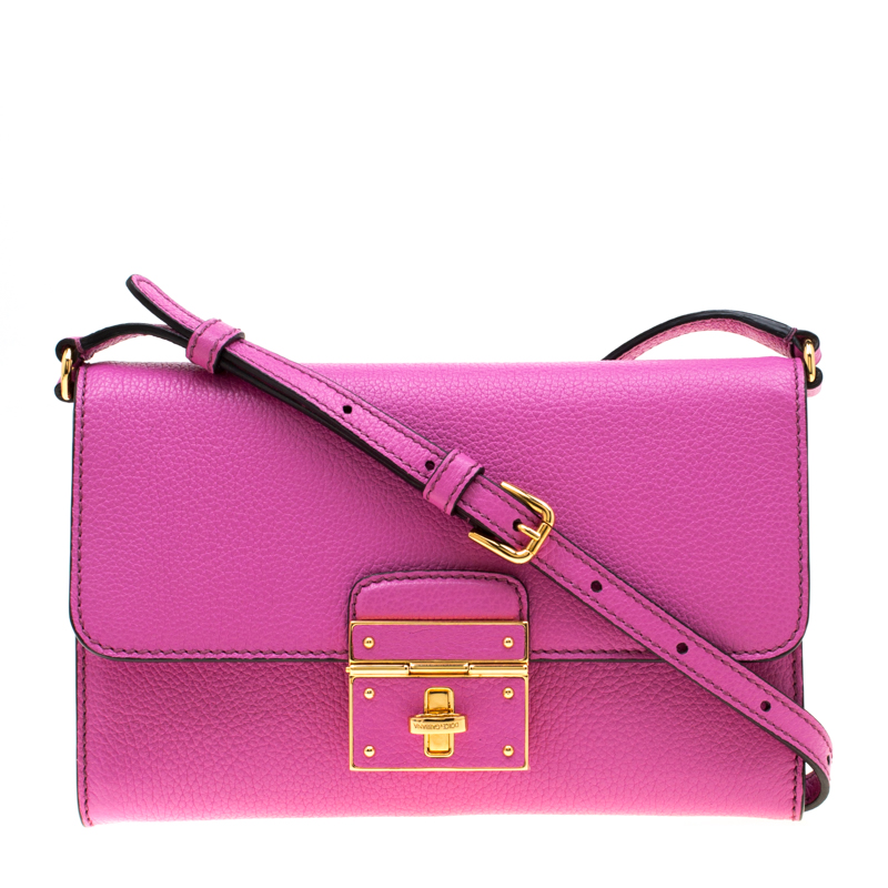 Dolce & Gabbana Pink Leather Rosalia Crossbody Bag Dolce & Gabbana ...
