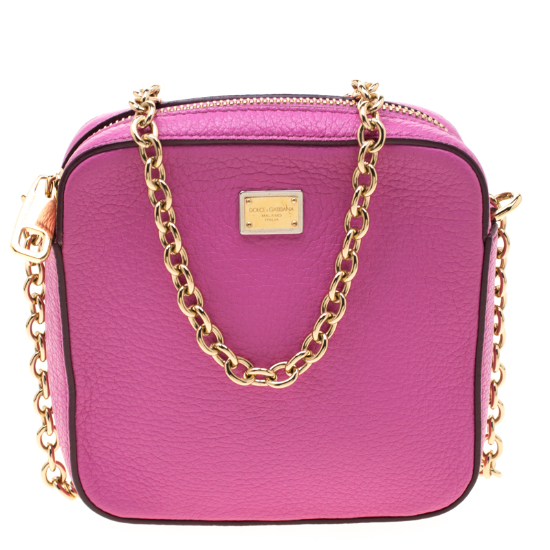 Dolce and Gabbana Pink Leather Crossbody Bag Dolce & Gabbana | The ...