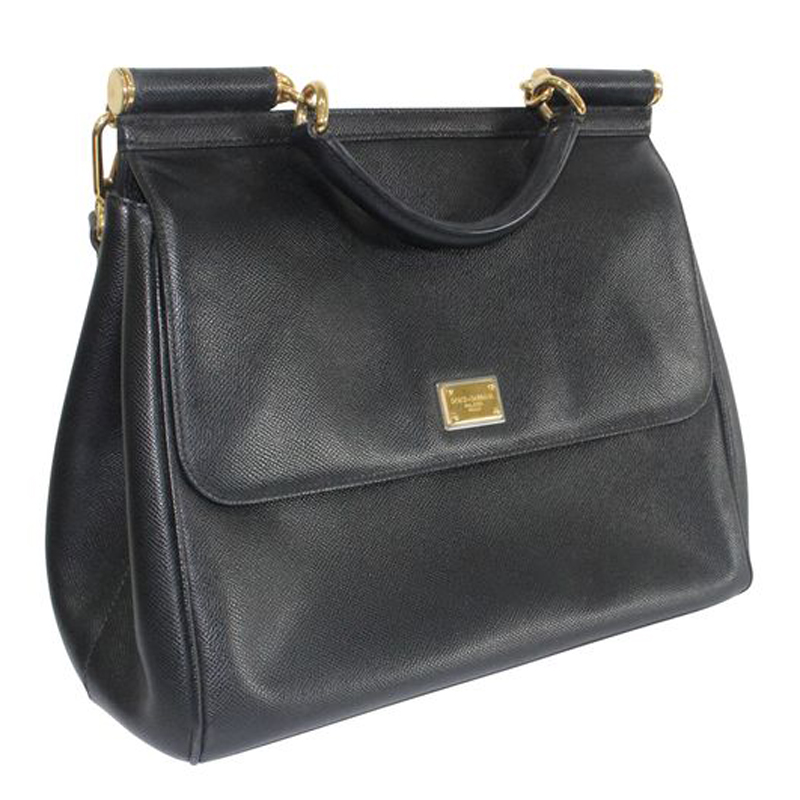 

Dolce and Gabbana Black Leather Shoulder Bag