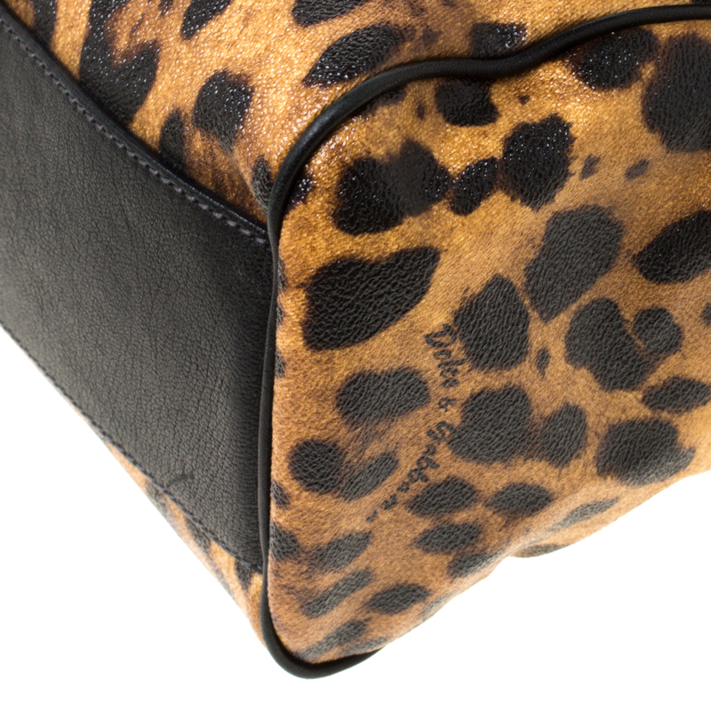 Dolce & Gabbana Leopard Print Coated Canvas 'Sicily' Top Handle Bag w/ –  Mine & Yours