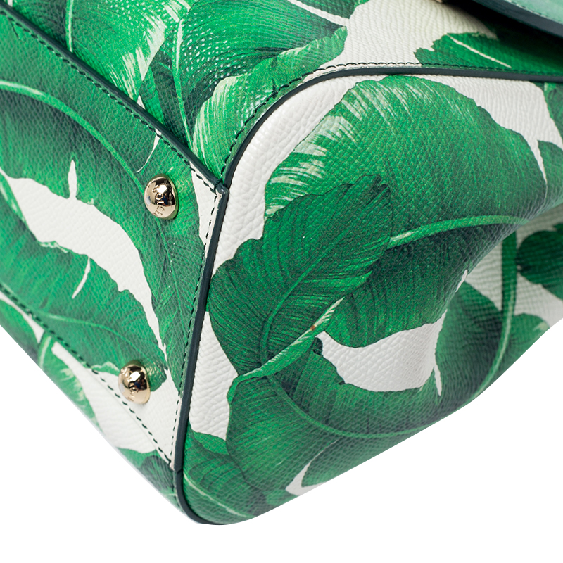 Dolce & Gabbana Miss Sicily Banana Leaf Leather Bag at Jill's Consignment