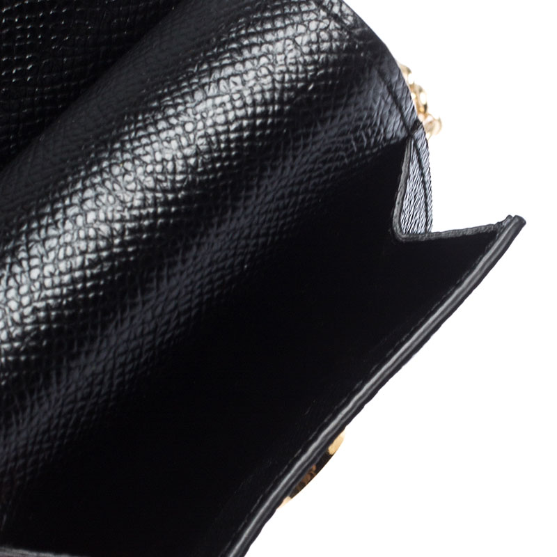 

Dolce and Gabbana Black Leather Miss Sicily Phone Holder Crossbody Bag