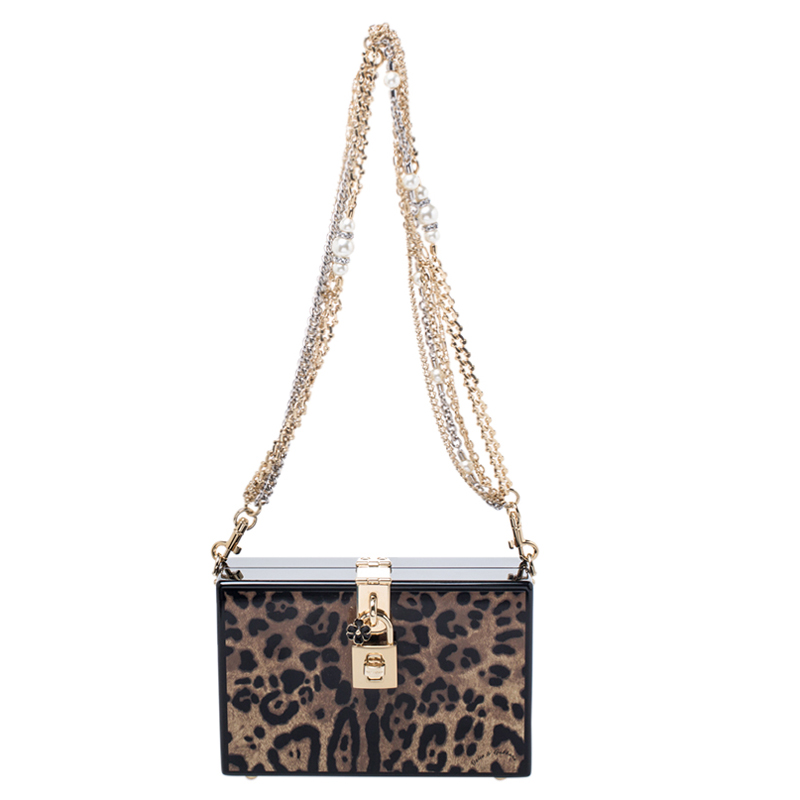 leopard print box bag