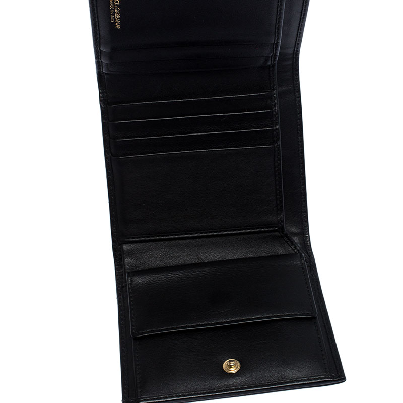 

Dolce & Gabbana Brown Leopard Print Patent Leather Trifold Wallet