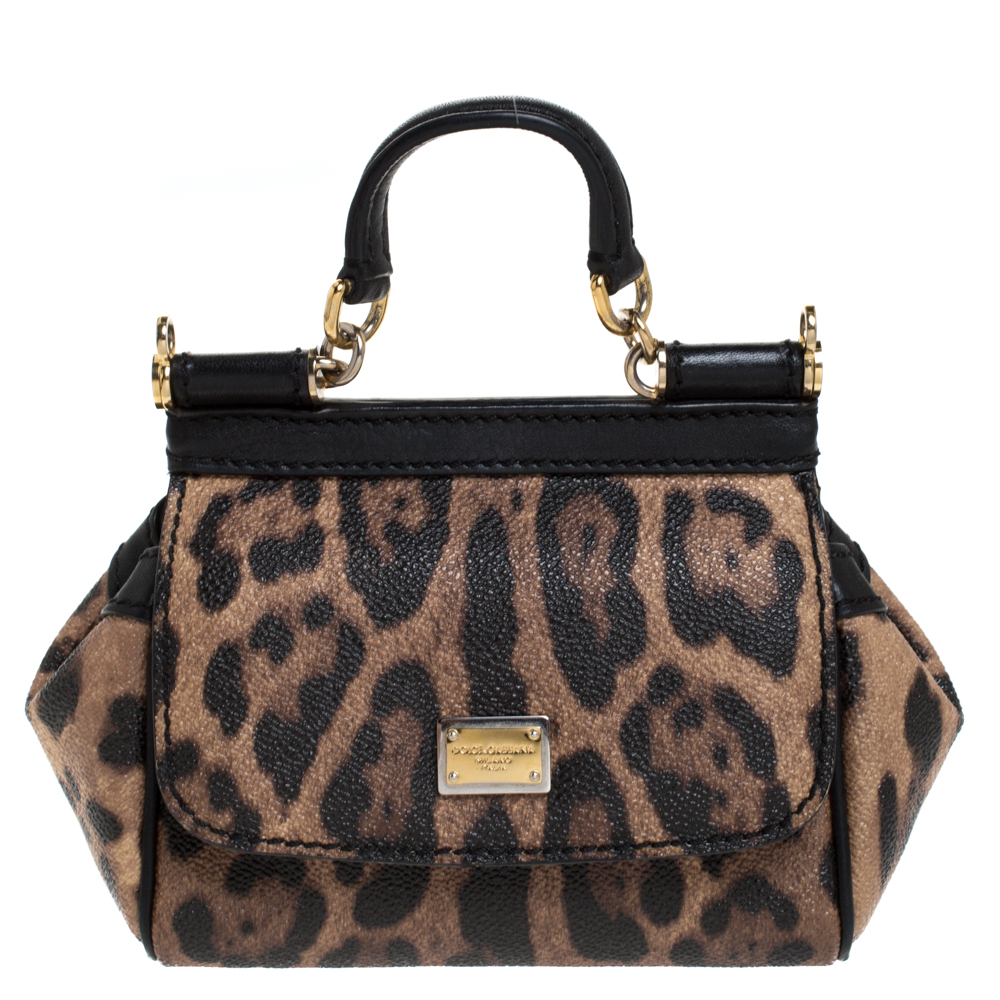 Pre Owned حقيبة دولتشي أند غابانا ميس سيسيلي صغيرة يد علوية ترتر أسود 