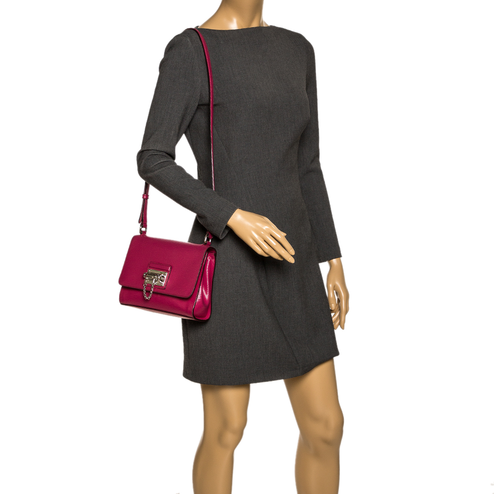 

Dolce & Gabbana Hot Pink Leather Monica Shoulder Bag