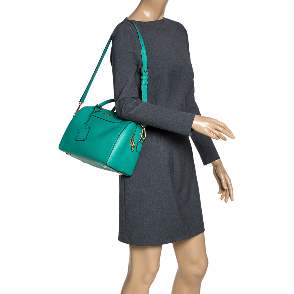 

Dolce and Gabbana Green Leather Boston Bag