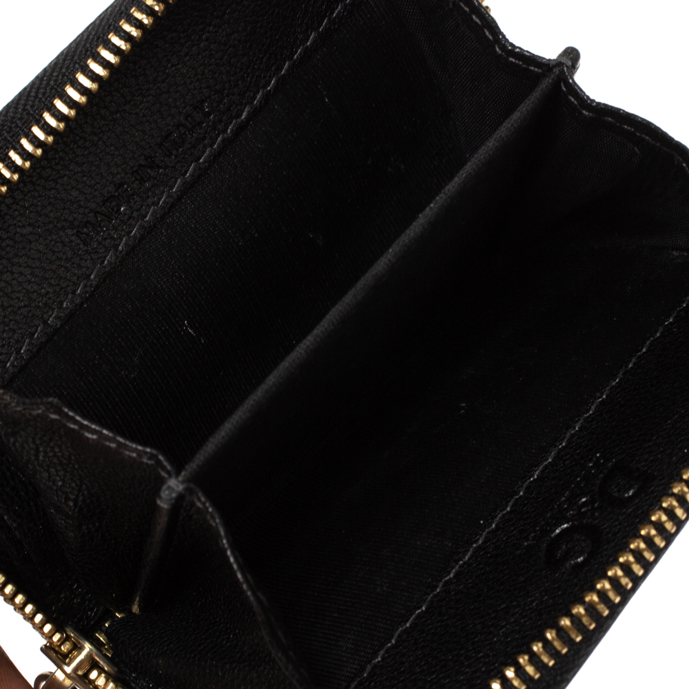 

Dolce and Gabbana Black Leather Zip Coin Purse