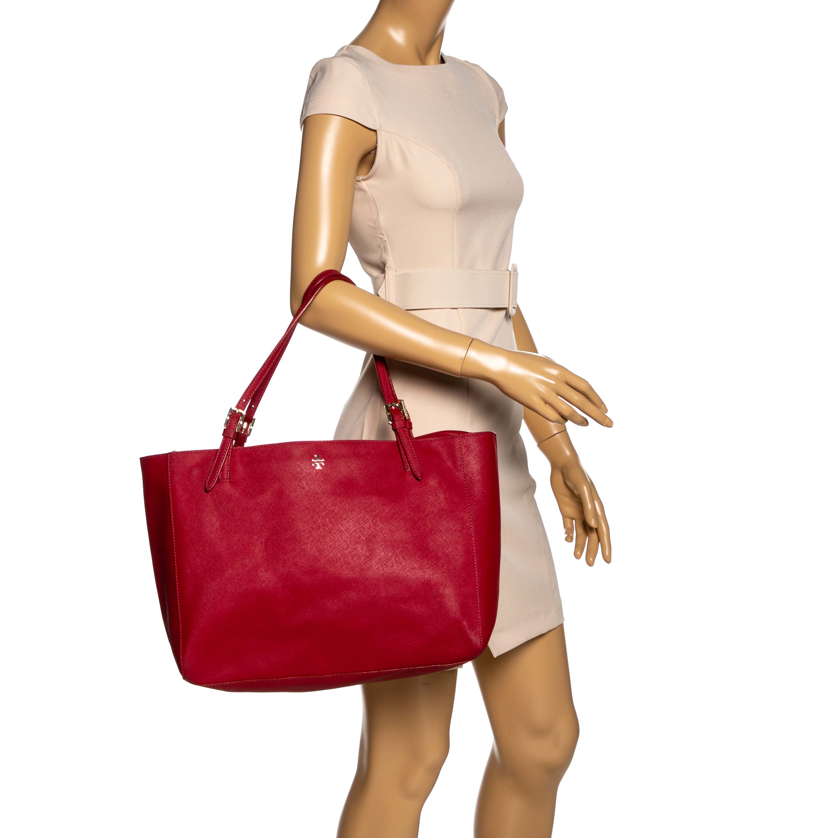

Dolce & Gabbana Red Leather Shopper Tote