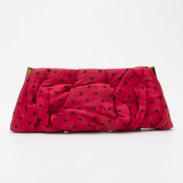 مملوكة مسبقًا Dolce and Gabbana Red Polka Dots Clutch