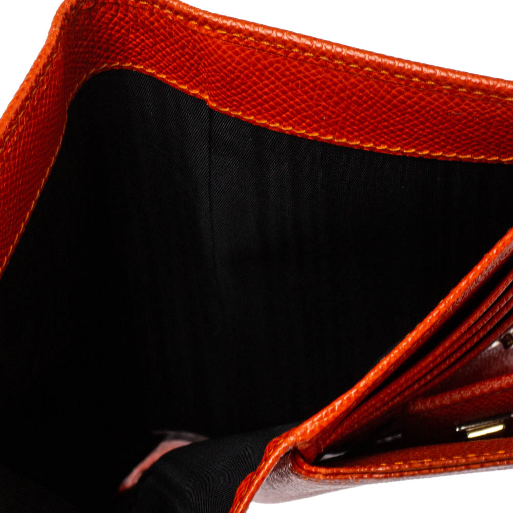 

Dolce & Gabbana Orange Leather Continental Wallet