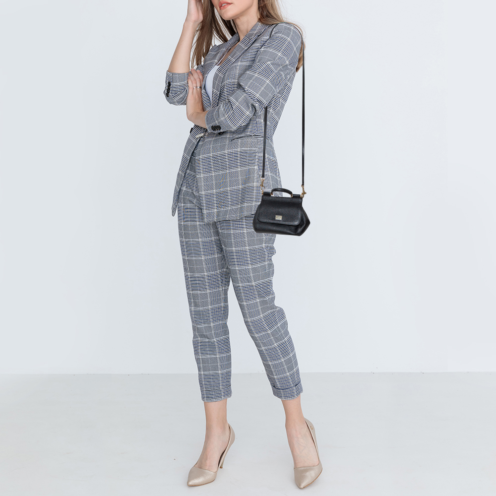 

Dolce & Gabbana Black Leather Micro Miss Sicily Top Handle Bag