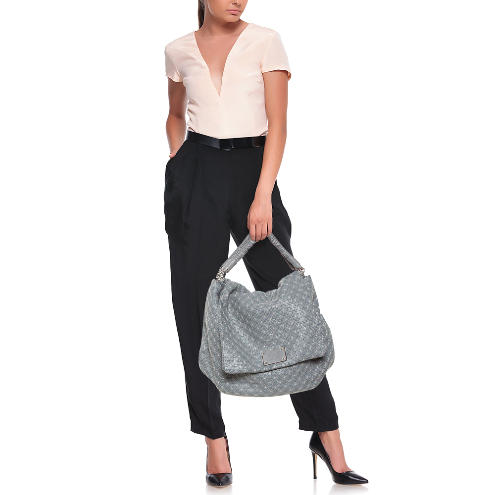 

Dolce & Gabbana Grey Woven Leather Miss Lexington Bag