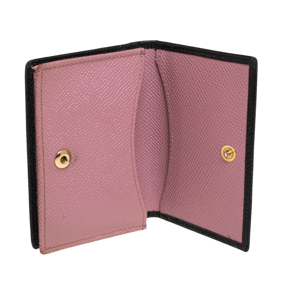 

Dolce & Gabbana Black Floral Print Card Case