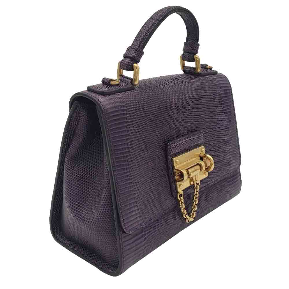 

Dolce & Gabbana Purple Leather Monica Shoulder Bag