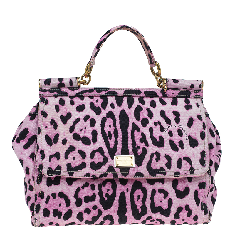 pink leopard purse