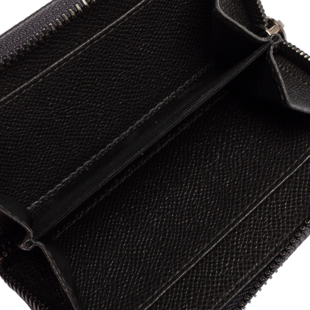 

Dolce & Gabbana Dark Grey Leather Zip Coin Purse