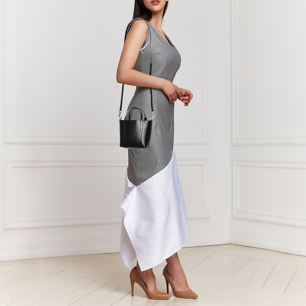 

Dolce & Gabbana Black Leather Mini Escape Shopper Tote