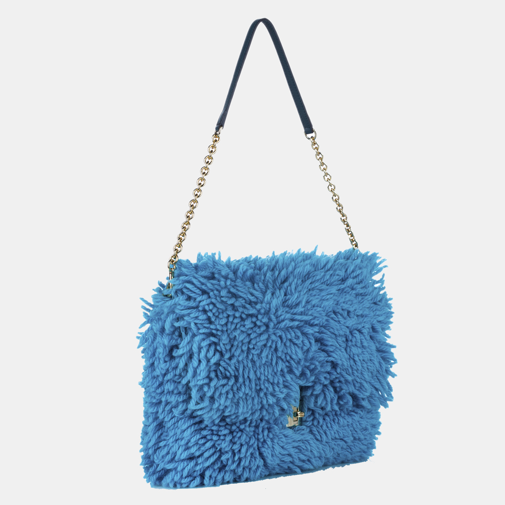 

Dolce & Gabbana Blue Cotton Shoulder Bag