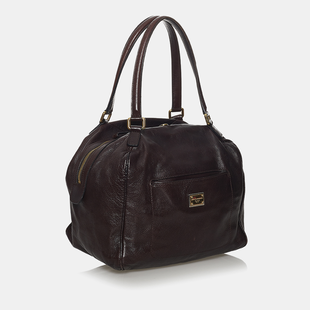 

Dolce & Gabbana Black Leather Tote Bag