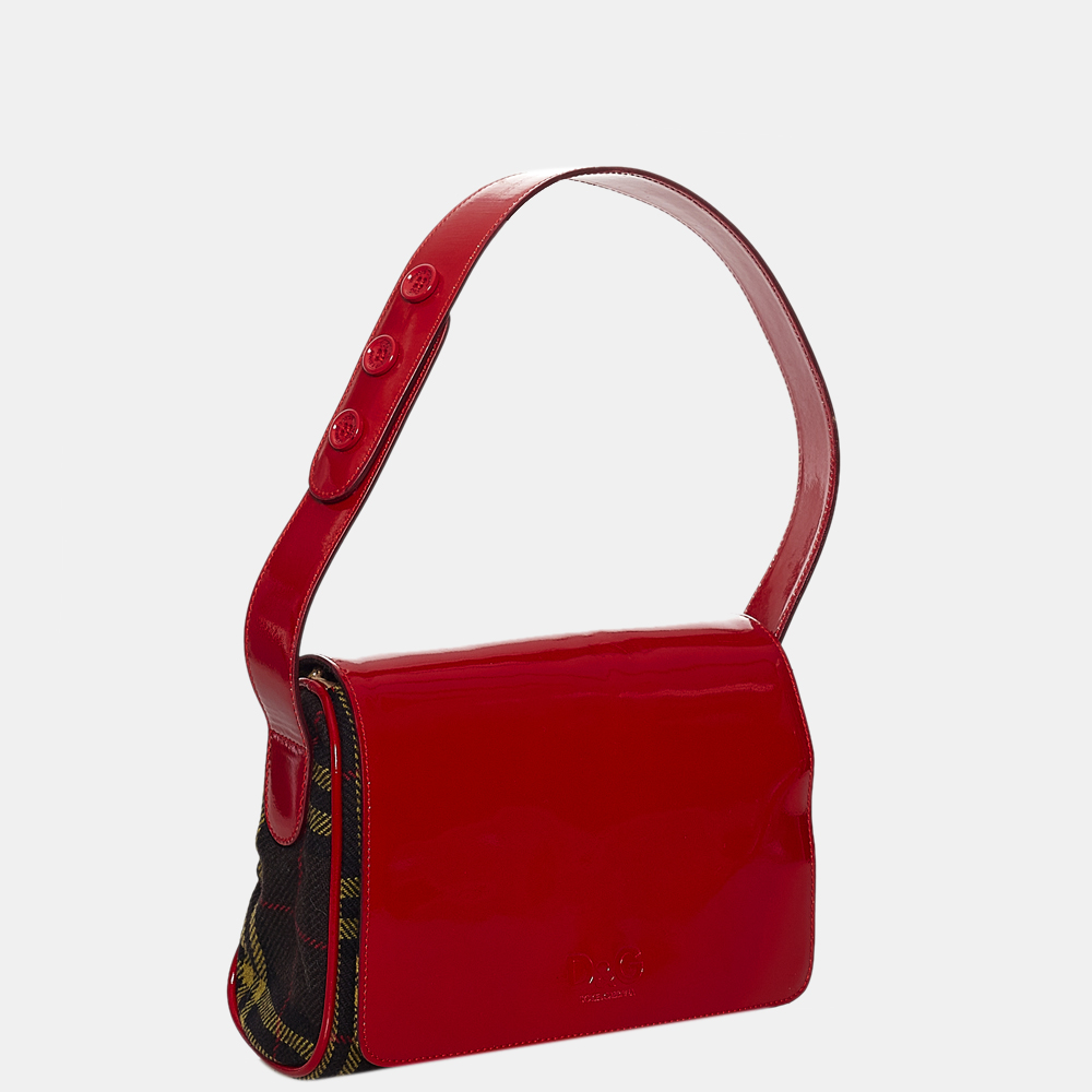 

Dolce & Gabbana Red Patent Leather Shoulder Bag