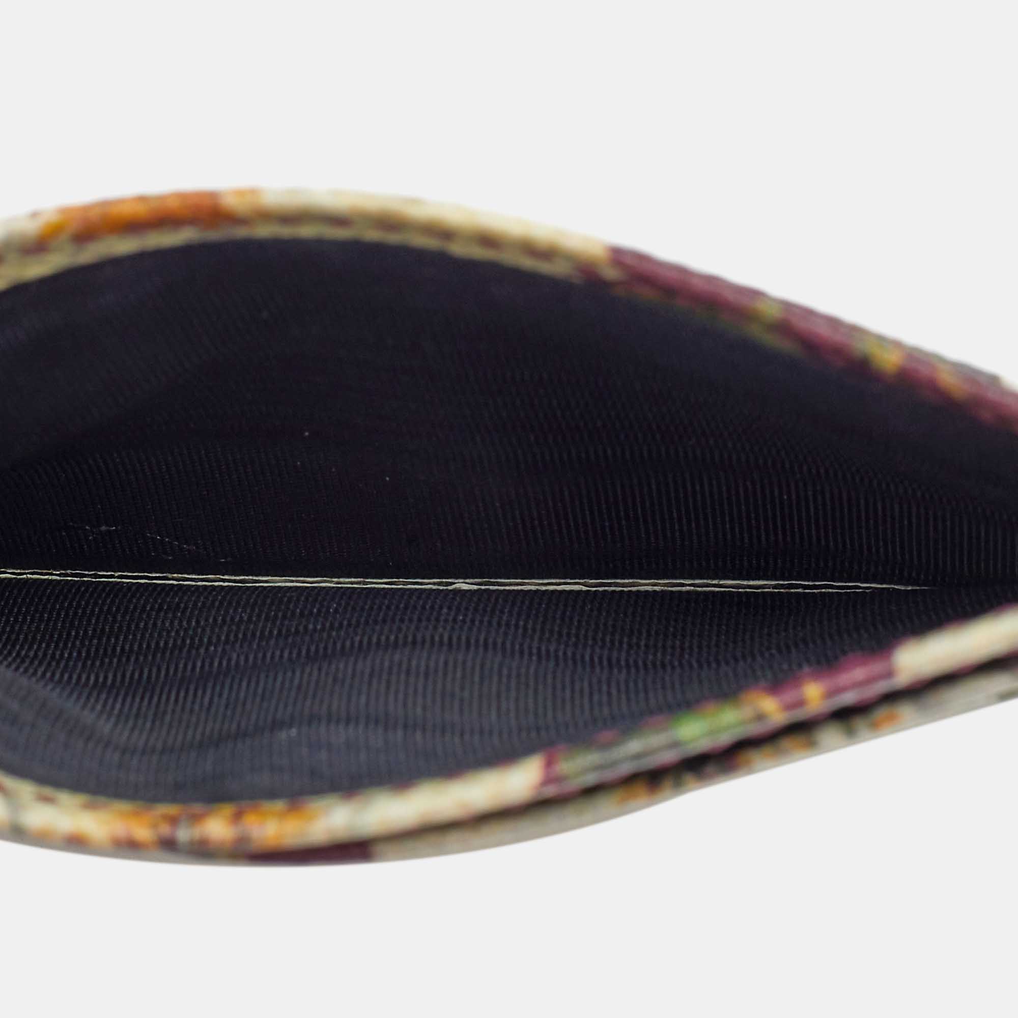 

Dolce & Gabbana Multicolor Floral Print Leather Card Holder