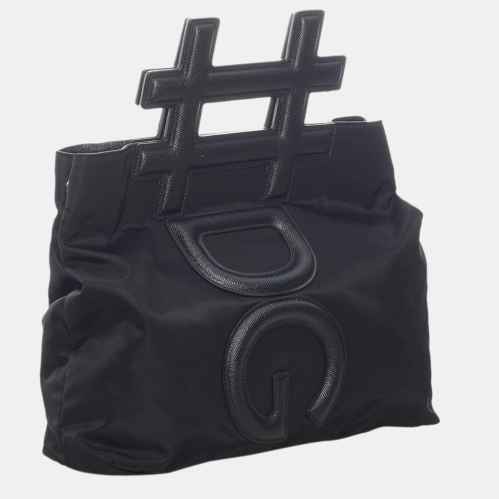 

Dolce & Gabbana Black Instabag Nylon Satchel