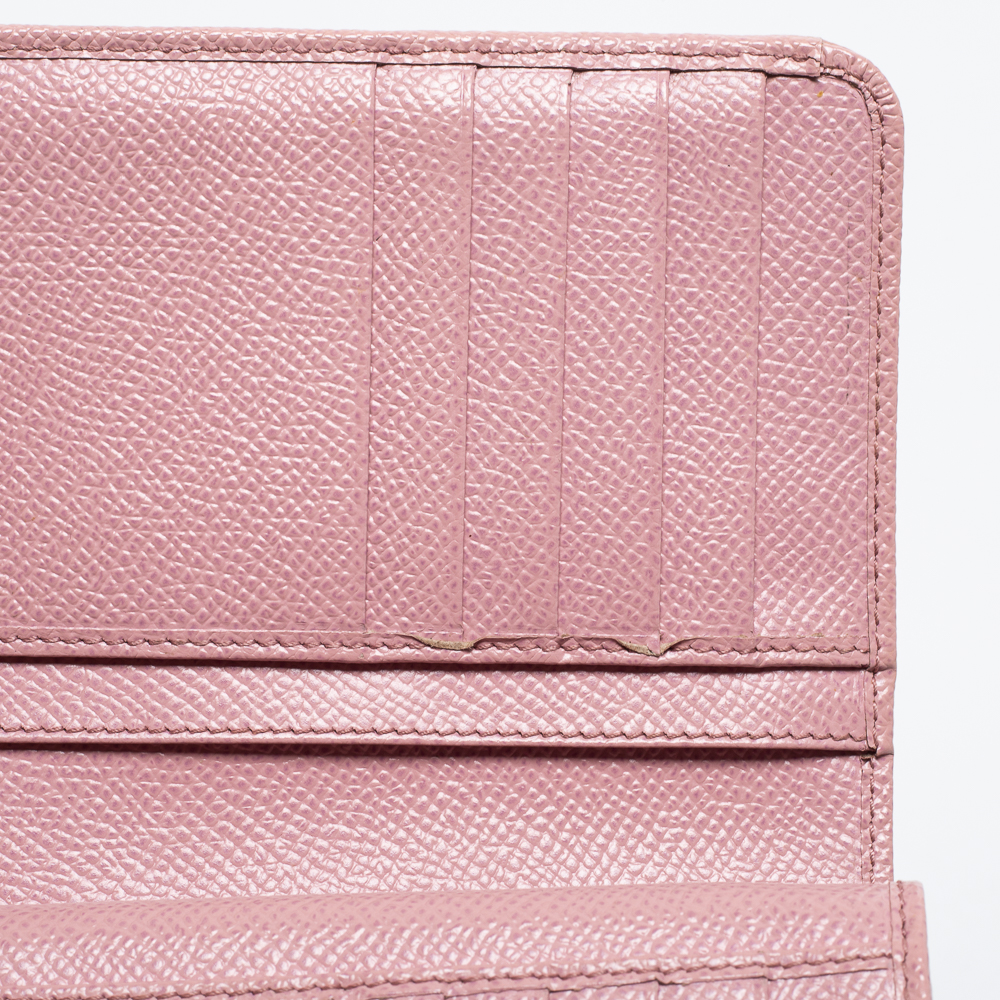 

Dolce & Gabbana Pink Leather Zip French Wallet