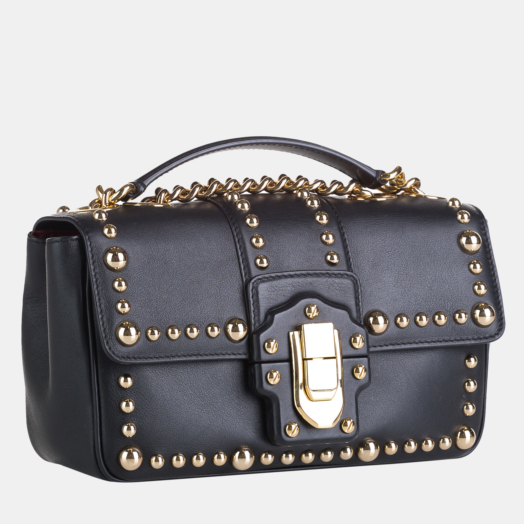 

Dolce & Gabbana Black Studded Lucia