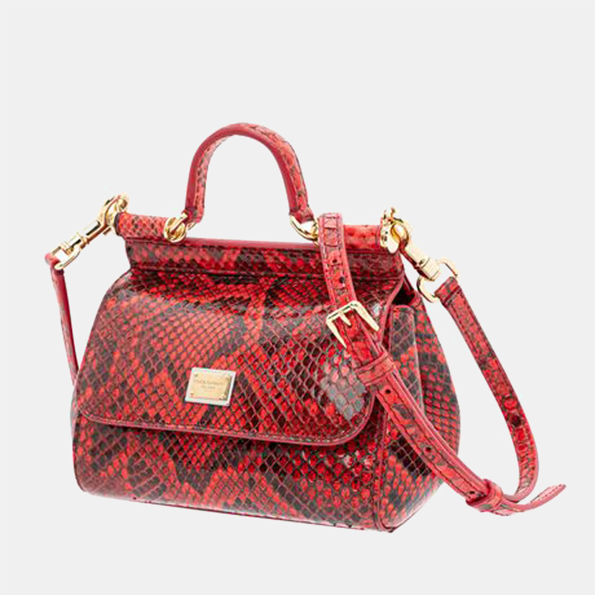 

Dolce & Gabbana Red Phyton Mini Miss Sicily Bag