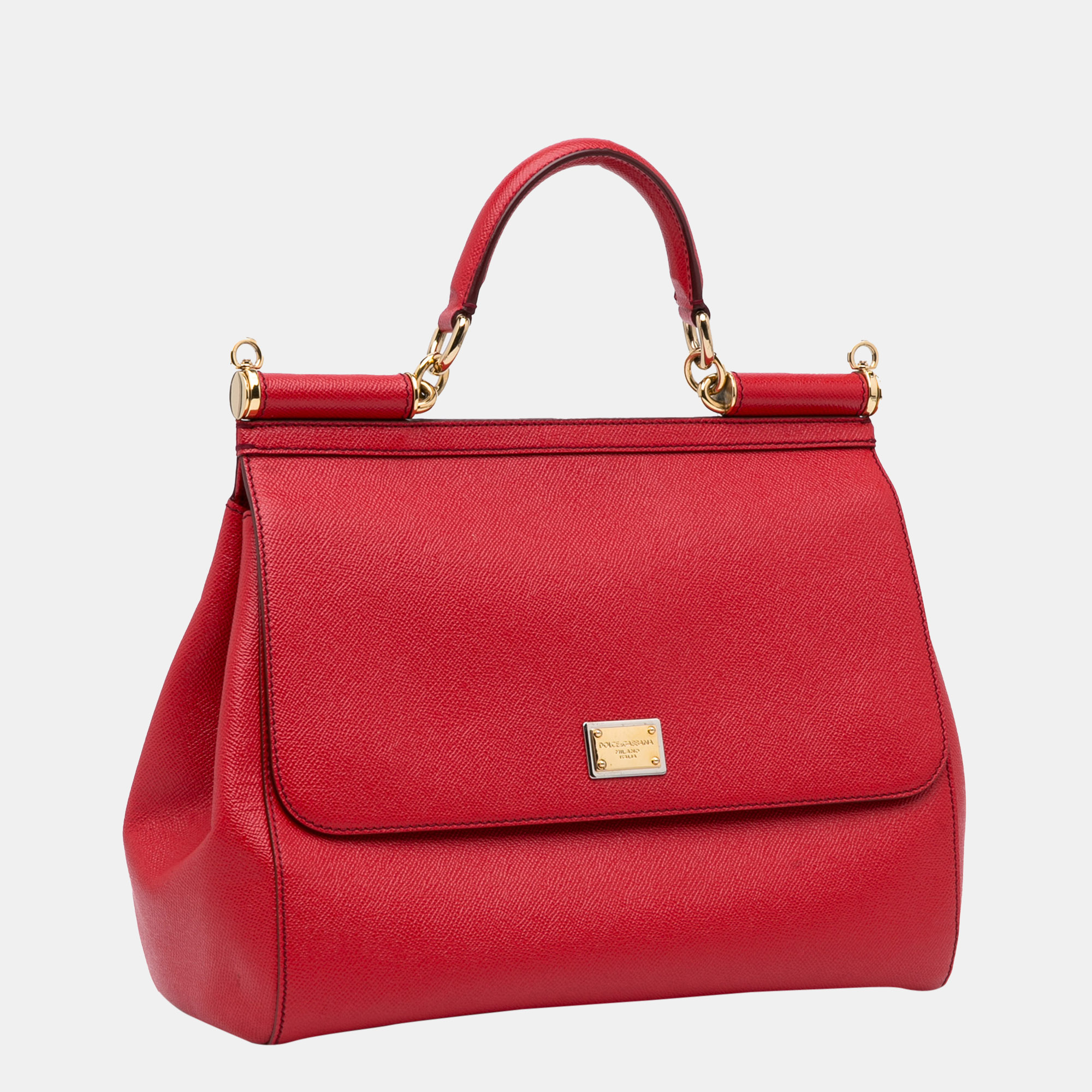 

Dolce & Gabbana Red Medium Miss Sicily Satchel