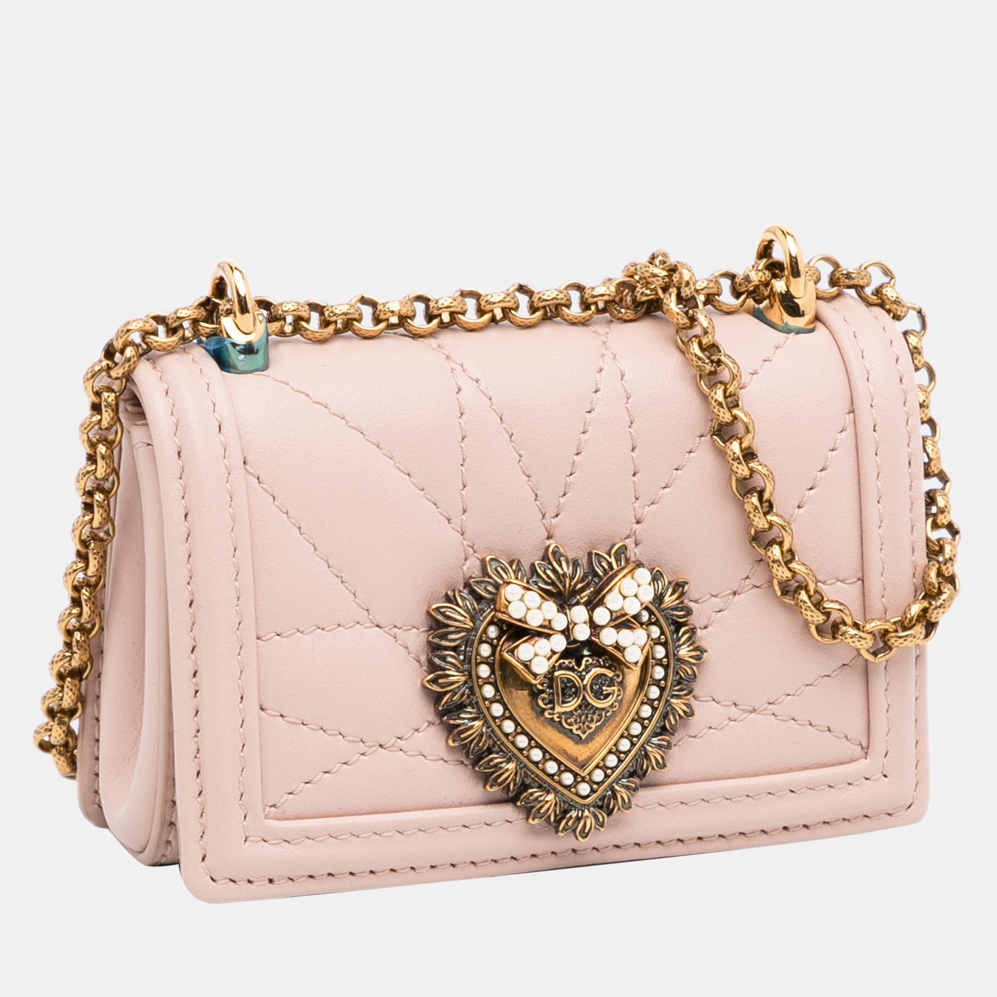 

Dolce & Gabbana Pink Mini Devotion Crossbody Bag