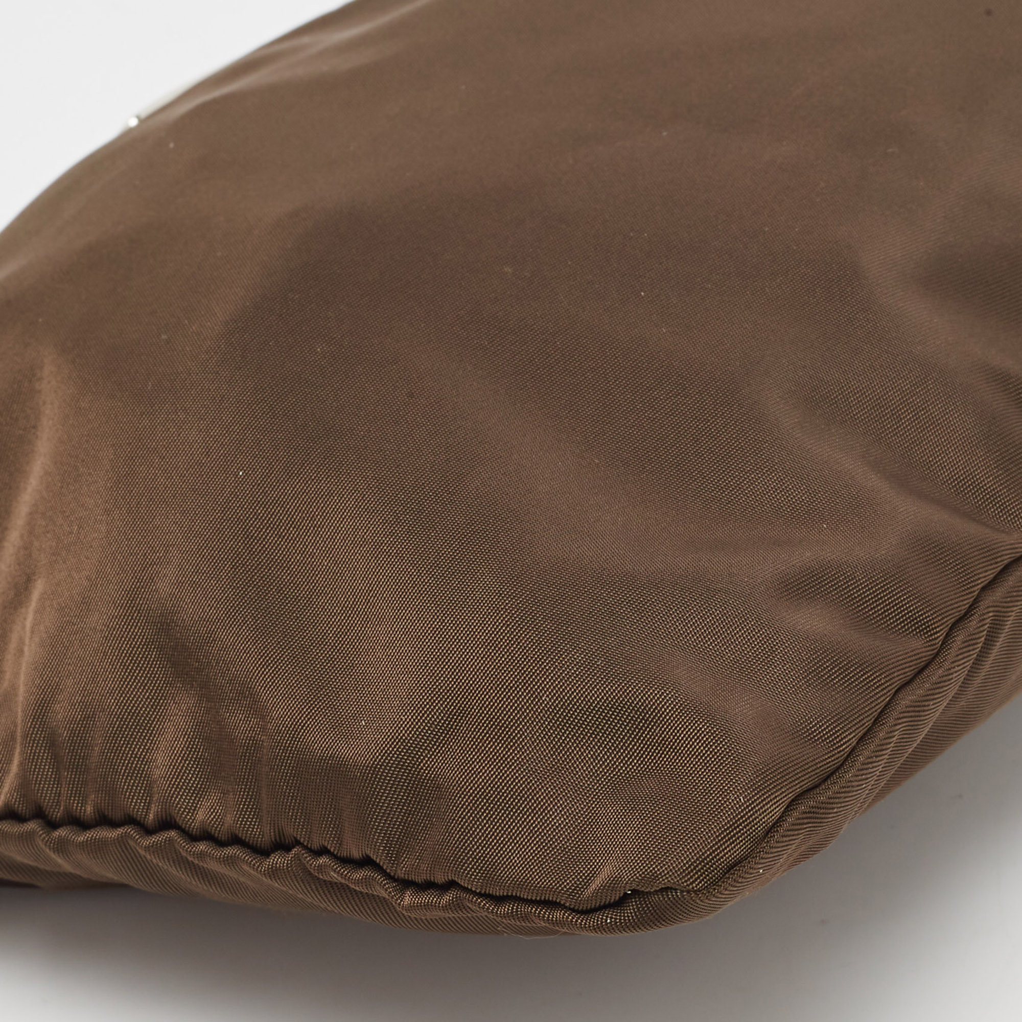 Dolce & Gabbana Brown Nylon Zip Slim Pouch 