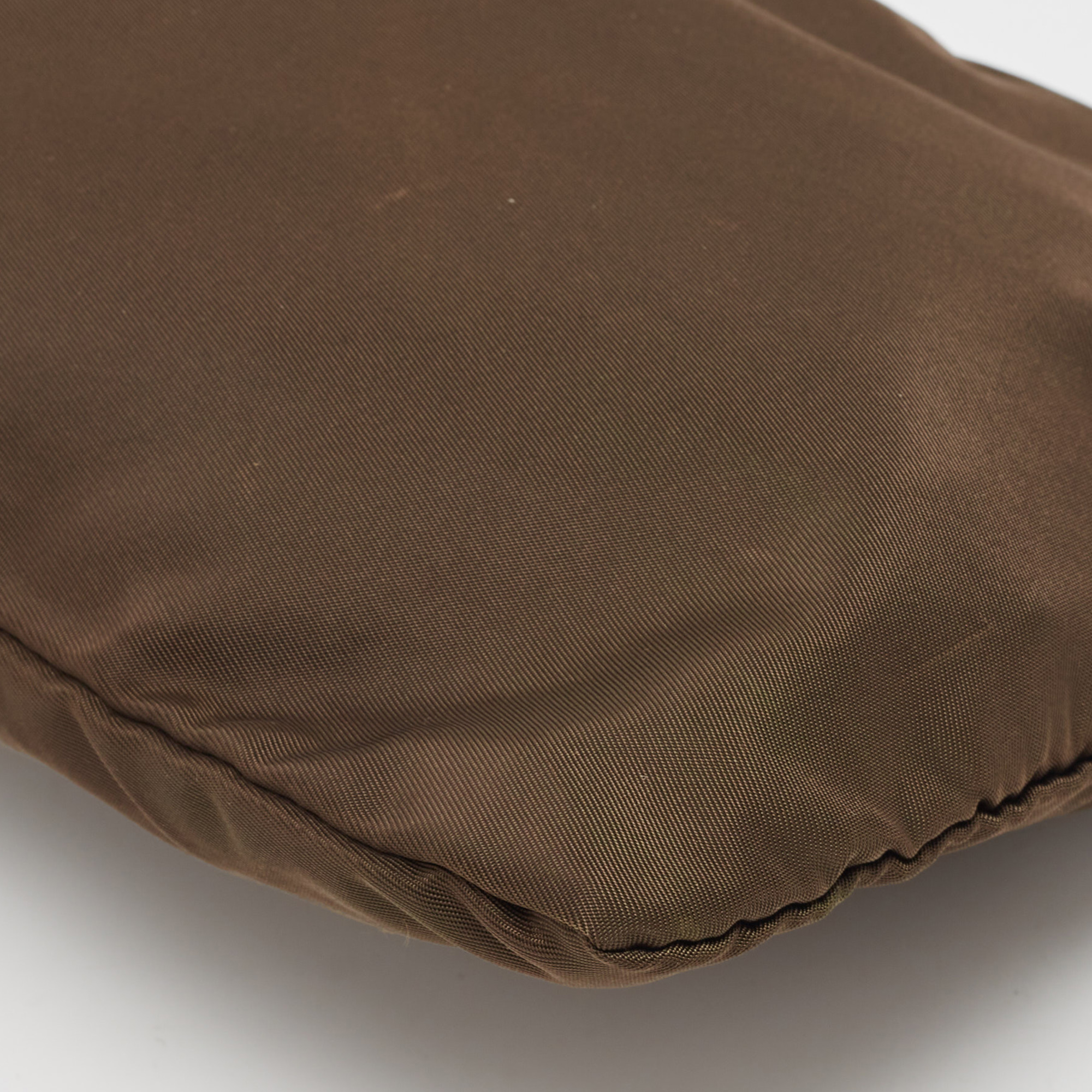 Dolce & Gabbana Brown Nylon Zip Slim Pouch 