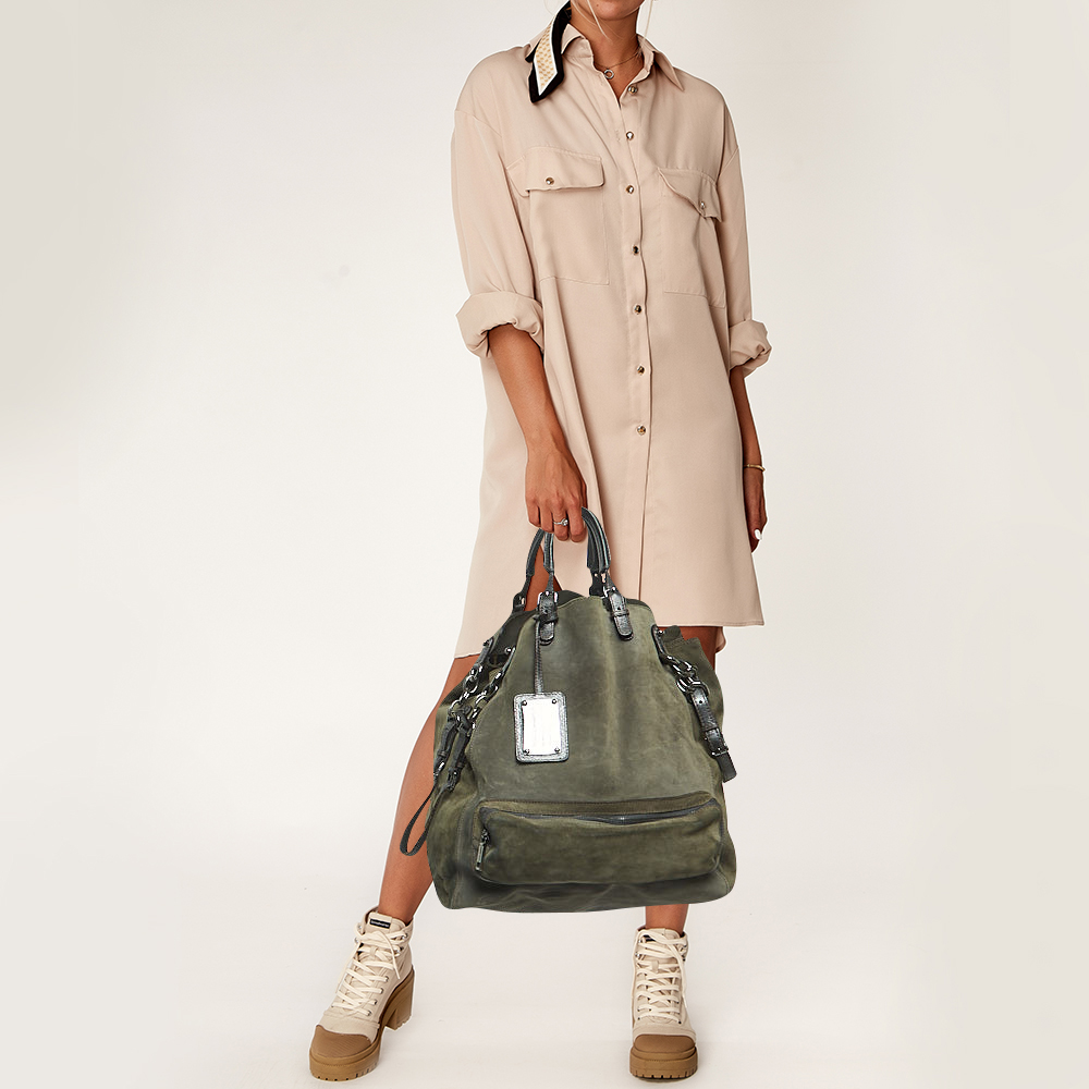 

Dolce & Gabbana Grey Suede Miss Pocket Tote