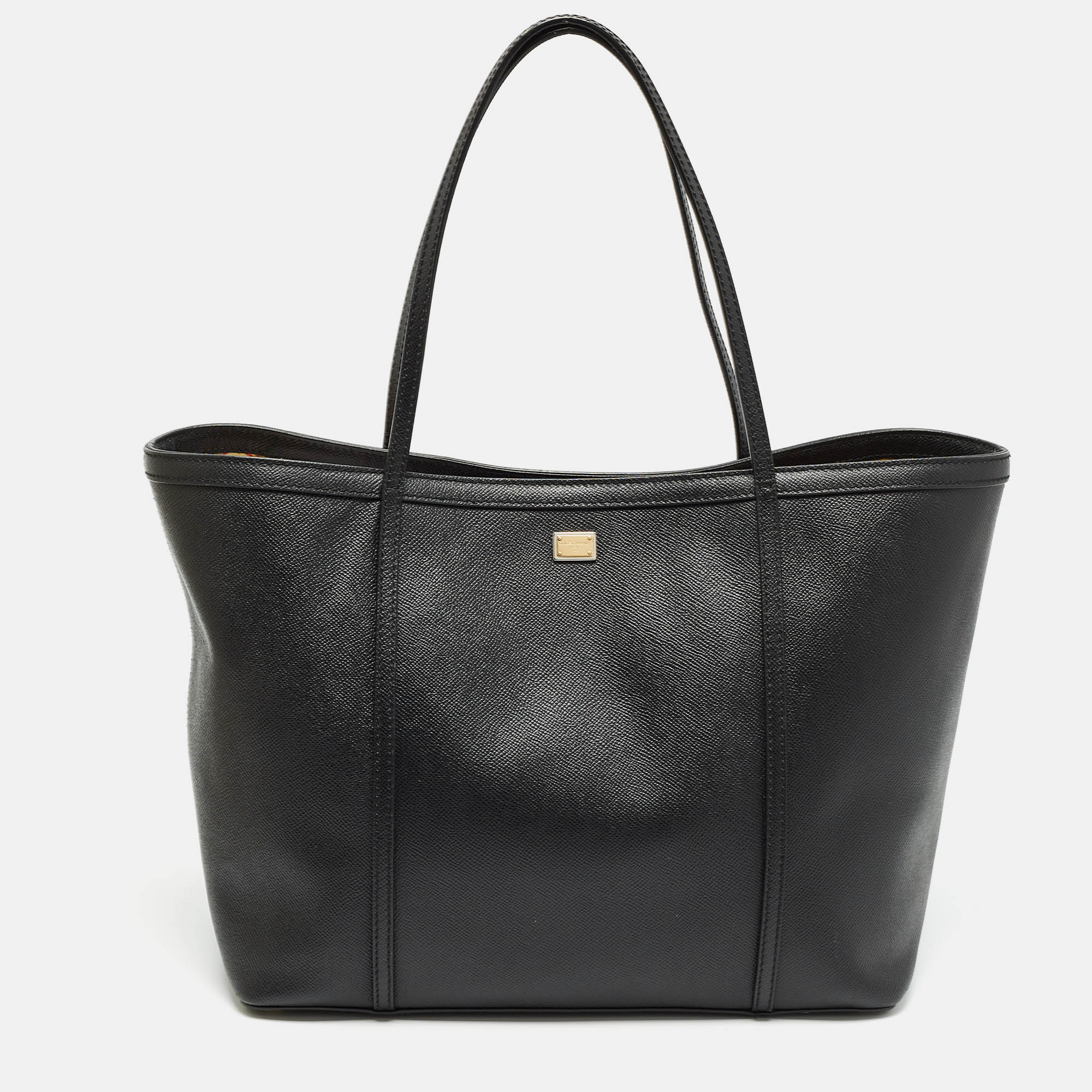 

Dolce & Gabbana Black Leather Miss Escape Shopper Tote