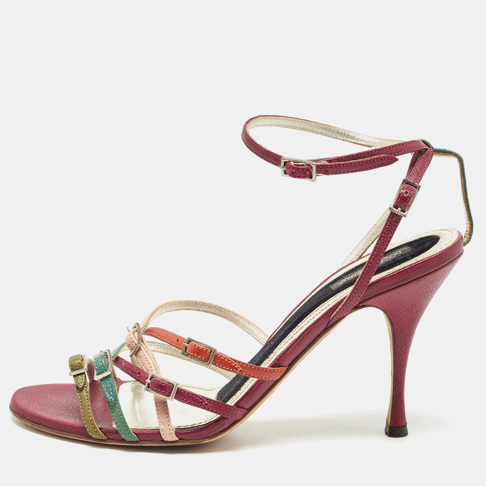 

Dolce & Gabbana Multicolor Leather Strappy Sandals Size