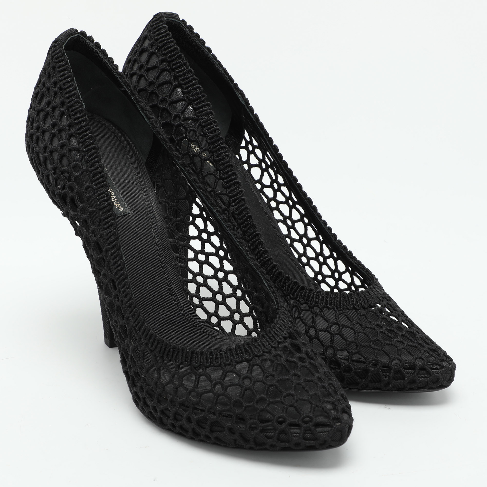 Dolce & Gabbana Black Crochet Pumps Size 39 