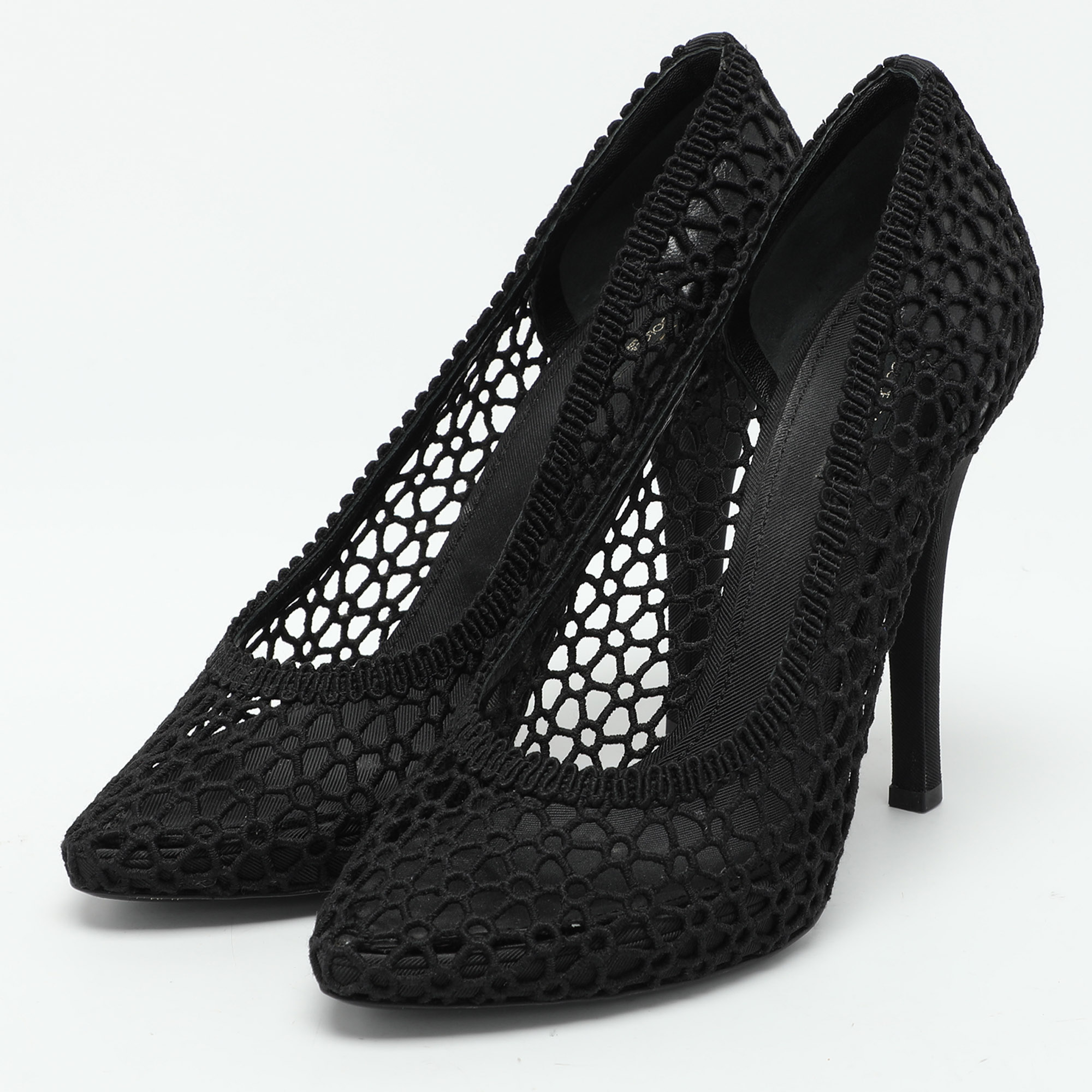 Dolce & Gabbana Black Crochet Pumps Size 39 