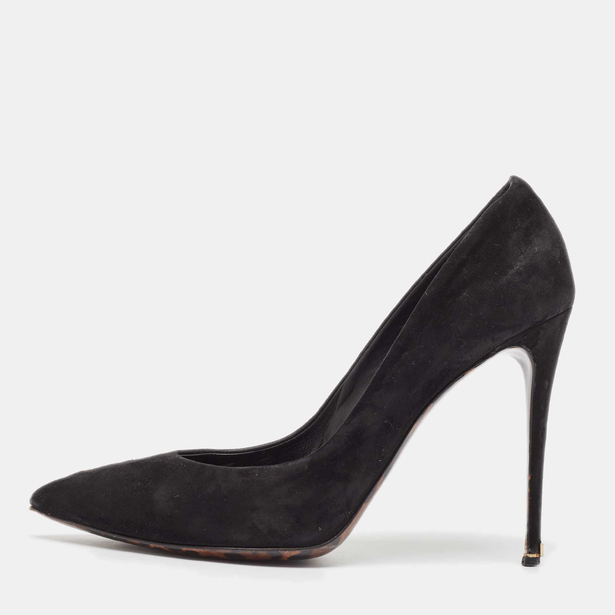 

Dolce & Gabbana Black Suede Pointed Toe Pumps Size