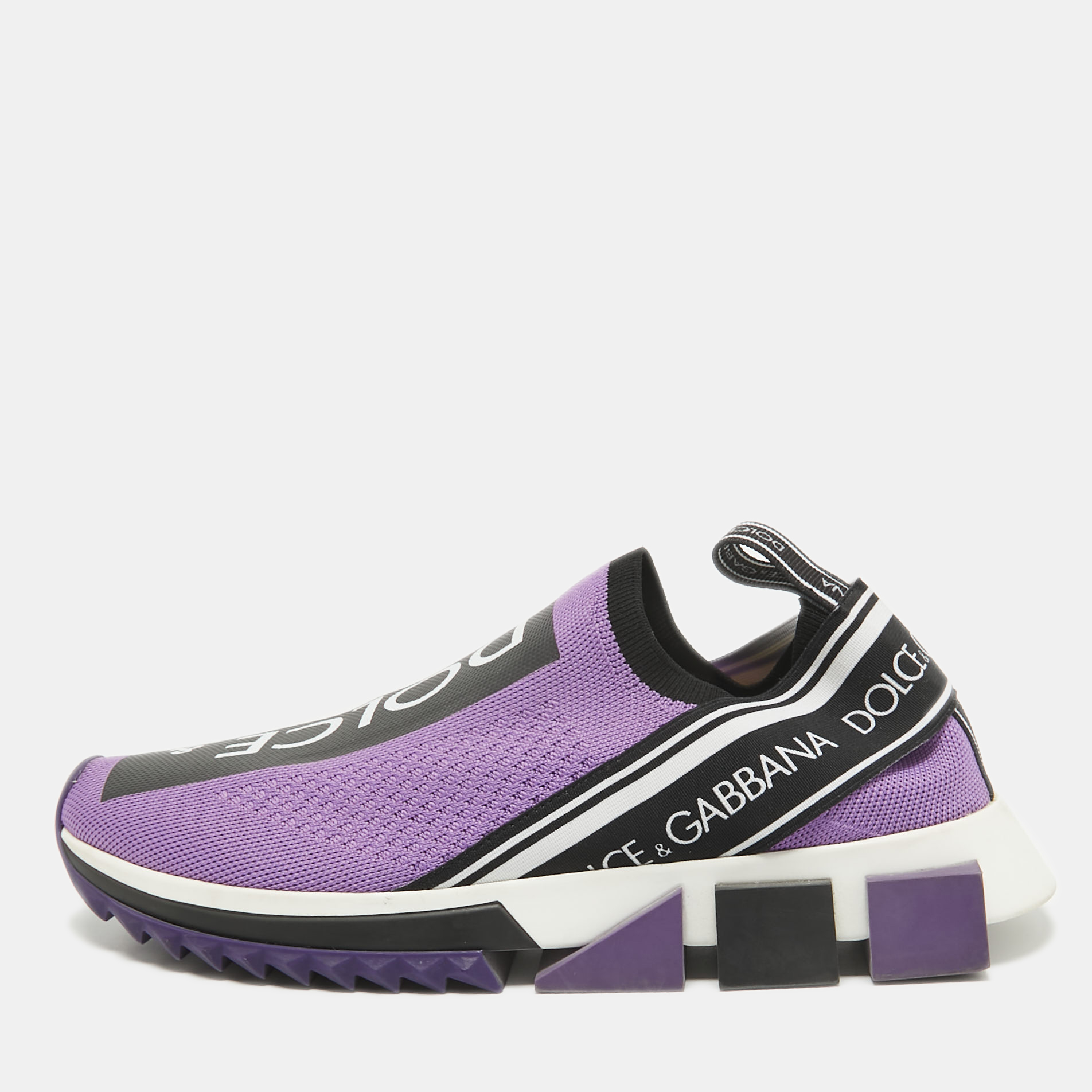 

Dolce & Gabbana Purple Fabric Sorrento Slip On Sneakers Size