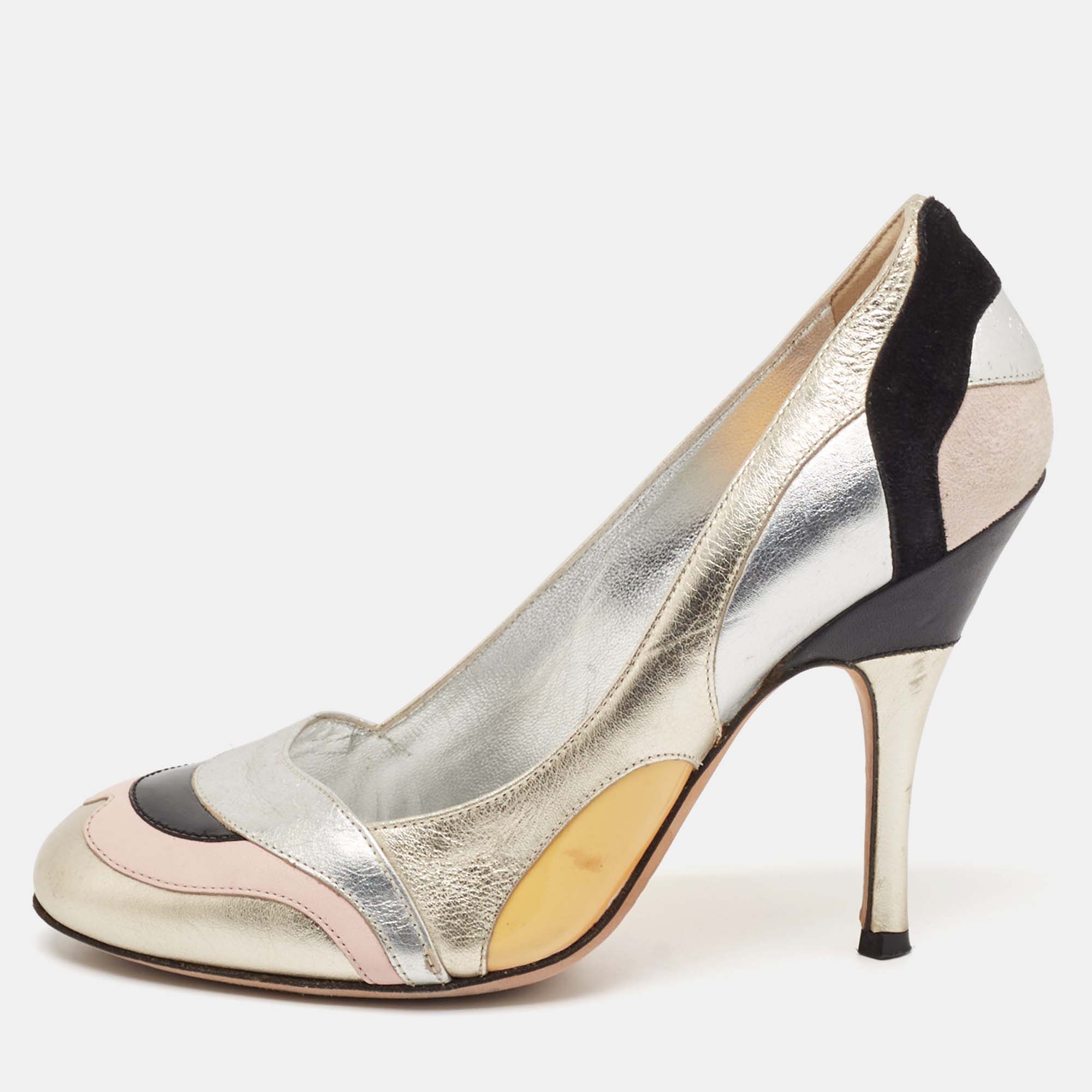 

Dolce & Gabbana Multicolor Patent And Leather Pumps Size