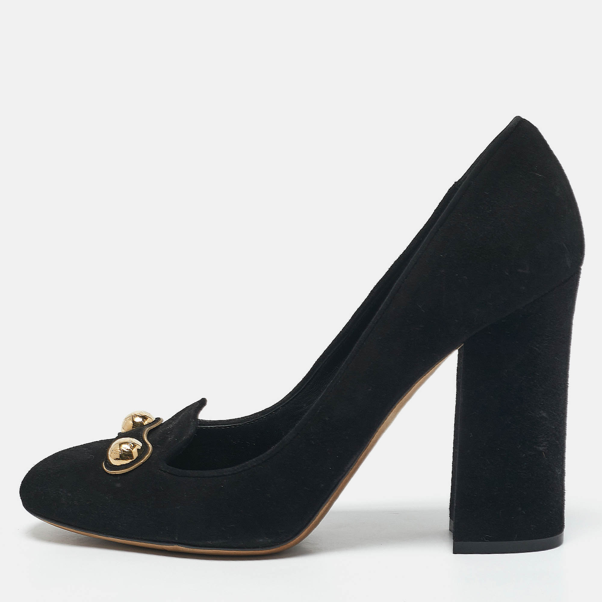 

Dolce & Gabbana Black Suede Stud Pumps Size