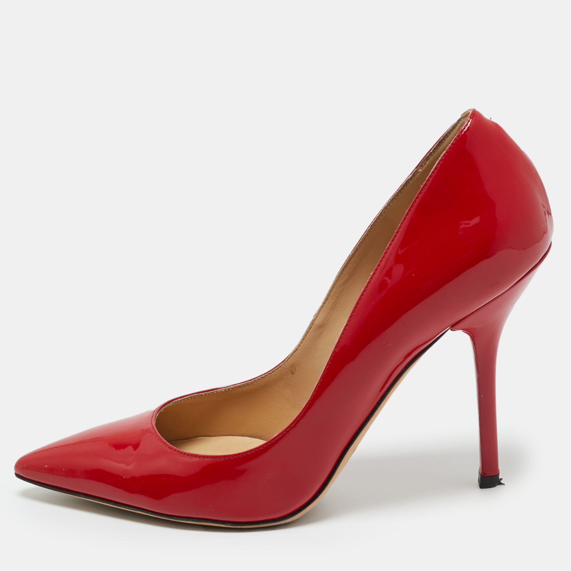 

Dolce & Gabbana Red Patent Leather Pointed Toe Pumps Size