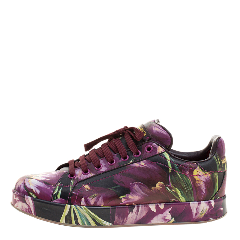 dolce and gabbana flower sneakers