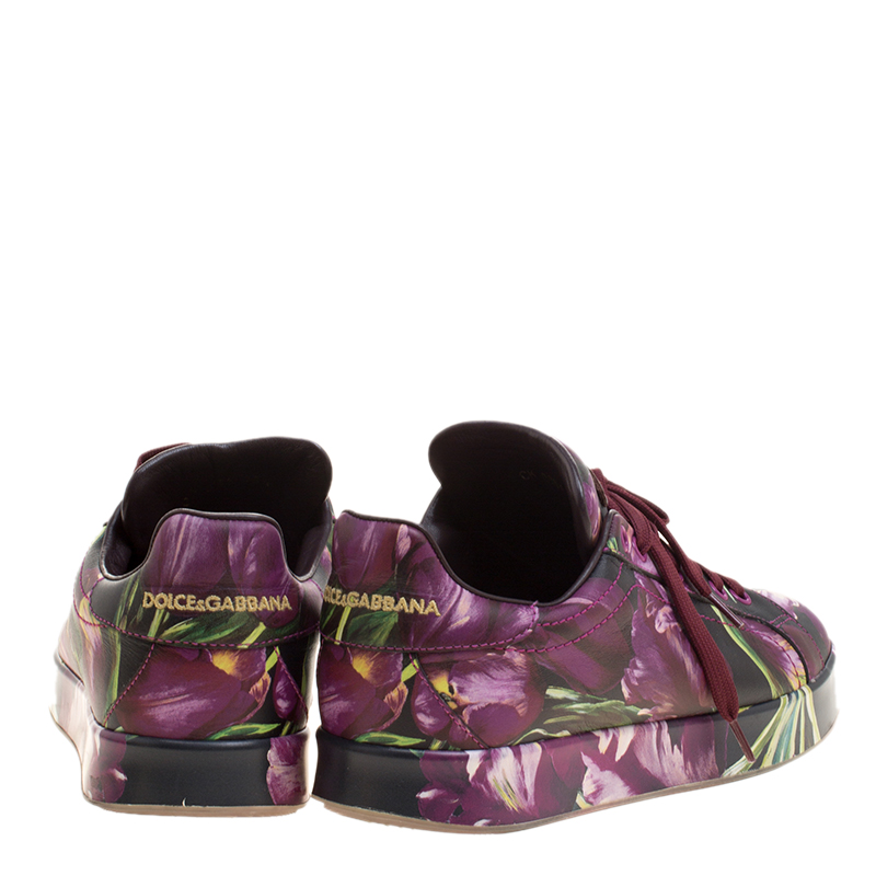 dolce and gabbana flower sneakers