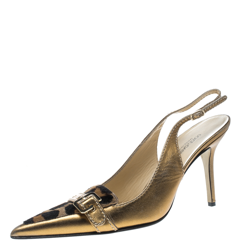 bronze slingback shoes