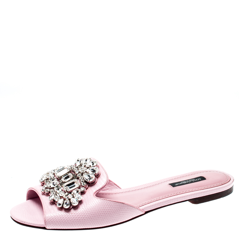 dolce and gabbana pink slides