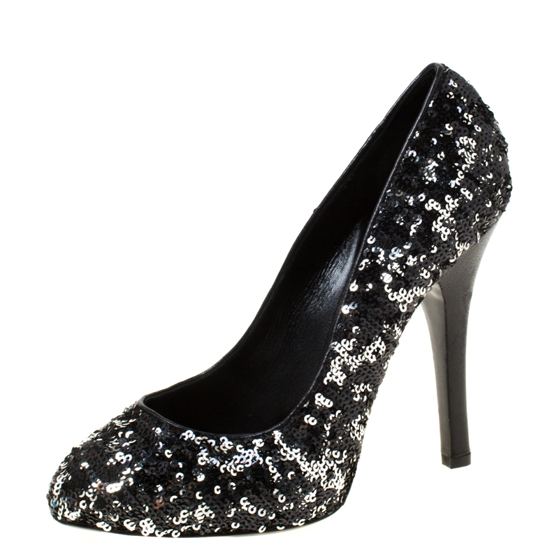 Dolce and Gabbana Black Sequins Pumps Size 39 Dolce and Gabbana | TLC