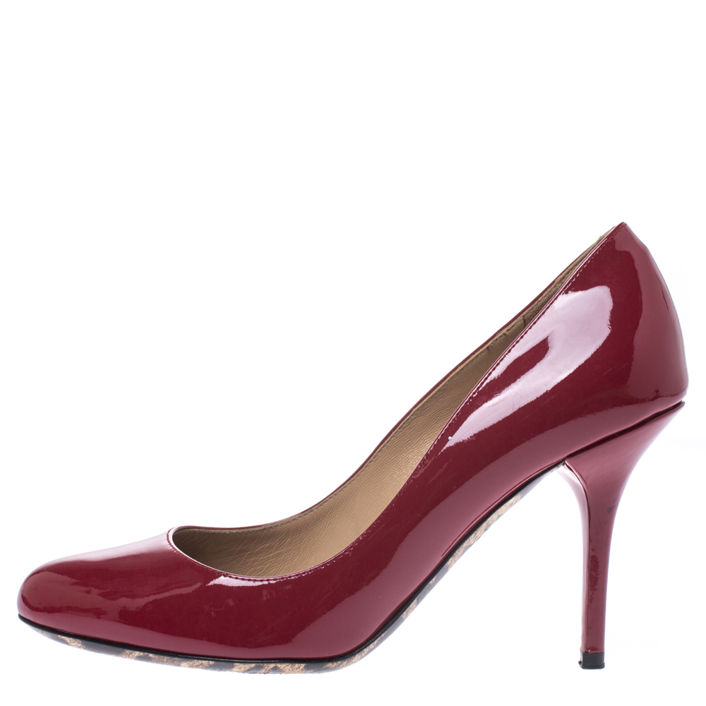 

Dolce & Gabbana Red Patent Leather Round Toe Pumps Size